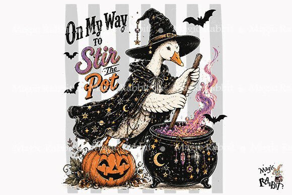 Download Witch Goose Stir the Pot PNG - Witch Collection