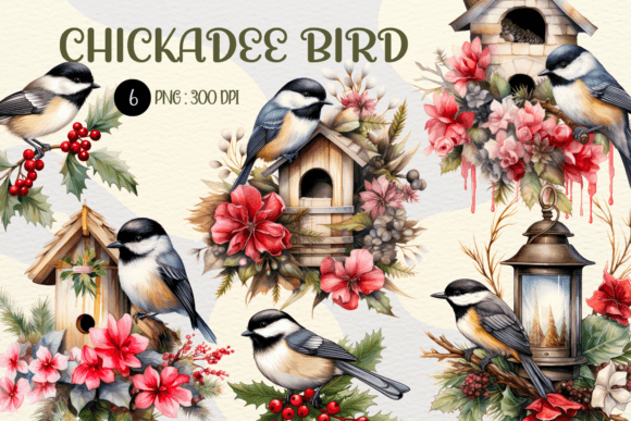 Download Watercolor Chickadee Winter Bird Clipart - Watercolor Collection
