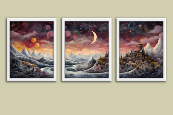Download Celestial 3 Wall Art Prints Panorama Set - Art prints Collection