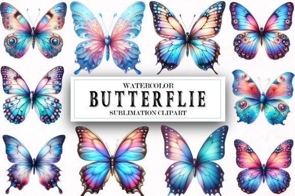 Download Watercolor Butterflies Clipart - Butterflie Collection