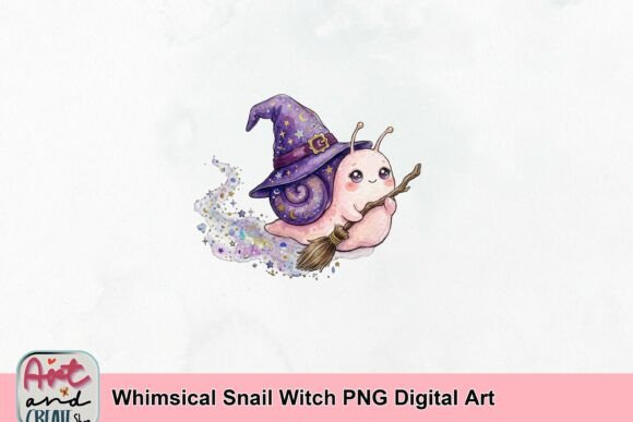 Download Whimsical Snail Witch PNG Digital Art - Witch Collection