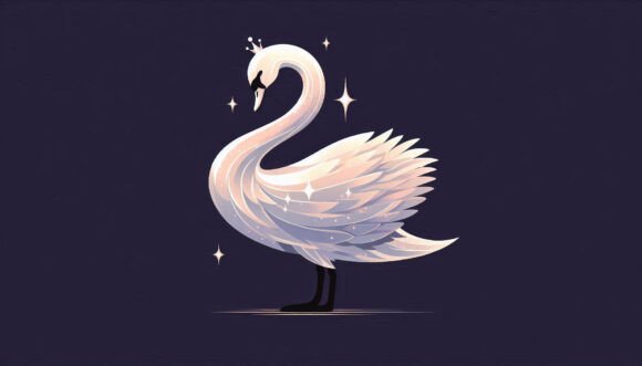 Download A Regal Swan with Pearlescent Soft Hues - Soft hues Collection
