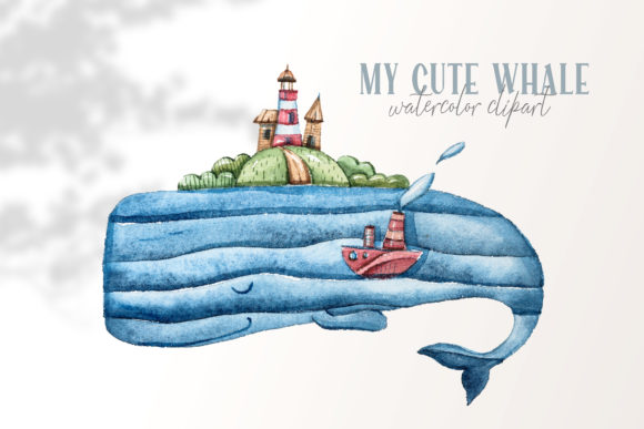 Download Watercolor Whale Clipart-png File - Watercolor Collection