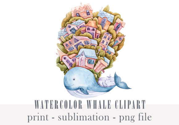 Download Watercolor Whale Clipart-sublimation&nbsp; - Watercolor Collection