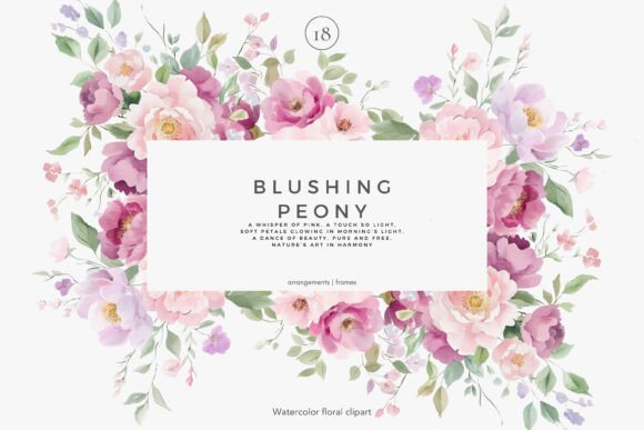 Download Floral Clipart Watercolor Peonies Png - Watercolor Collection