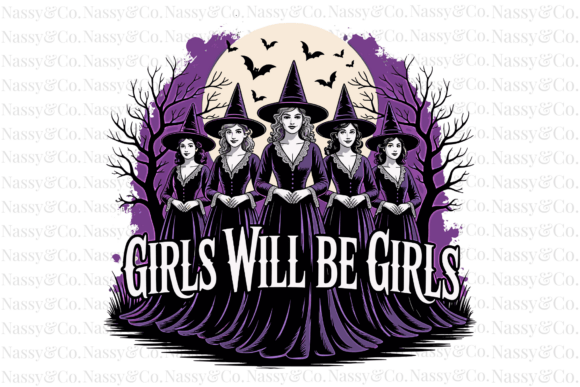 Download Girls Will Be Girls Halloween Witch PNG - Premium Resources