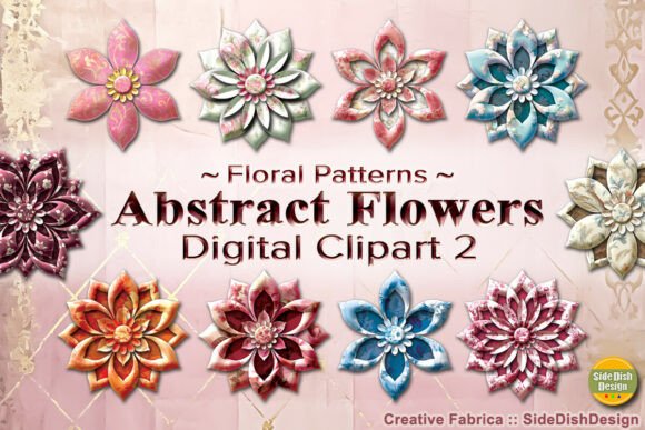 Download Abstract Flowers Digital Clipart 2 - Digital clipart Collection